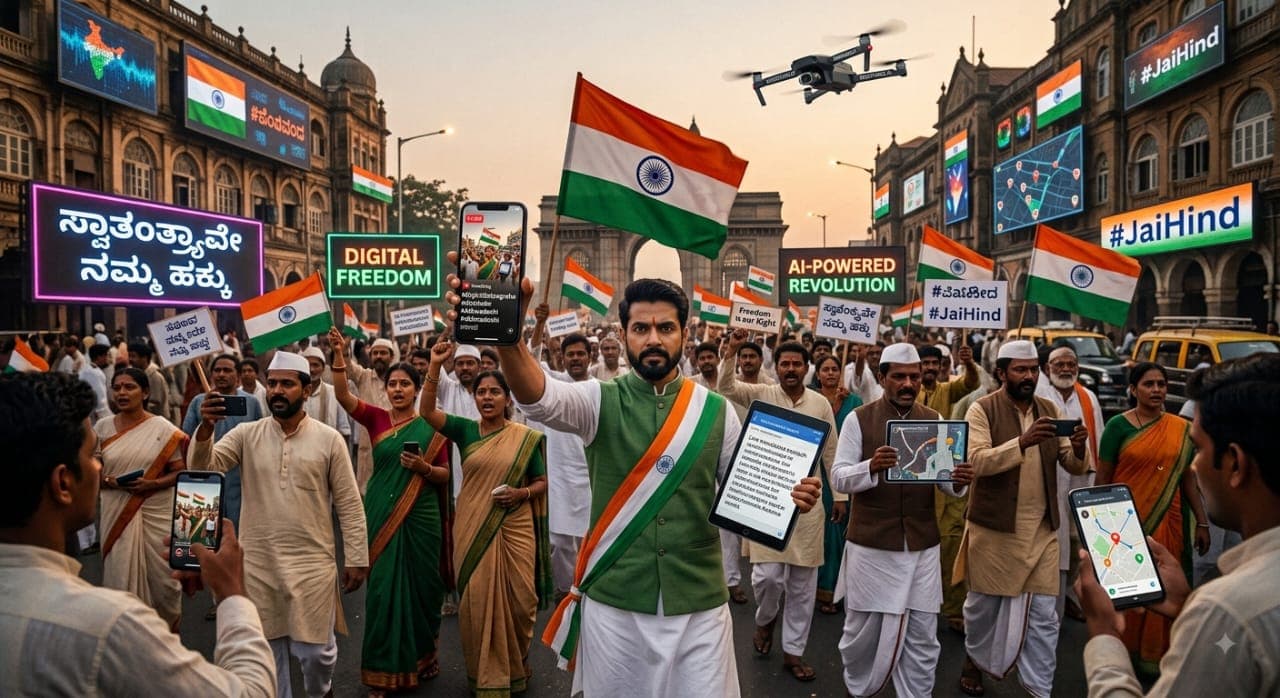 AI ಯುಗದಲ್ಲಿ ಭಾರತದ ಸ್ವಾತಂತ್ರ್ಯ ಸಂಗ್ರಾಮ: ಒಂದು ಕಾಲ್ಪನಿಕ ನೋಟ.
